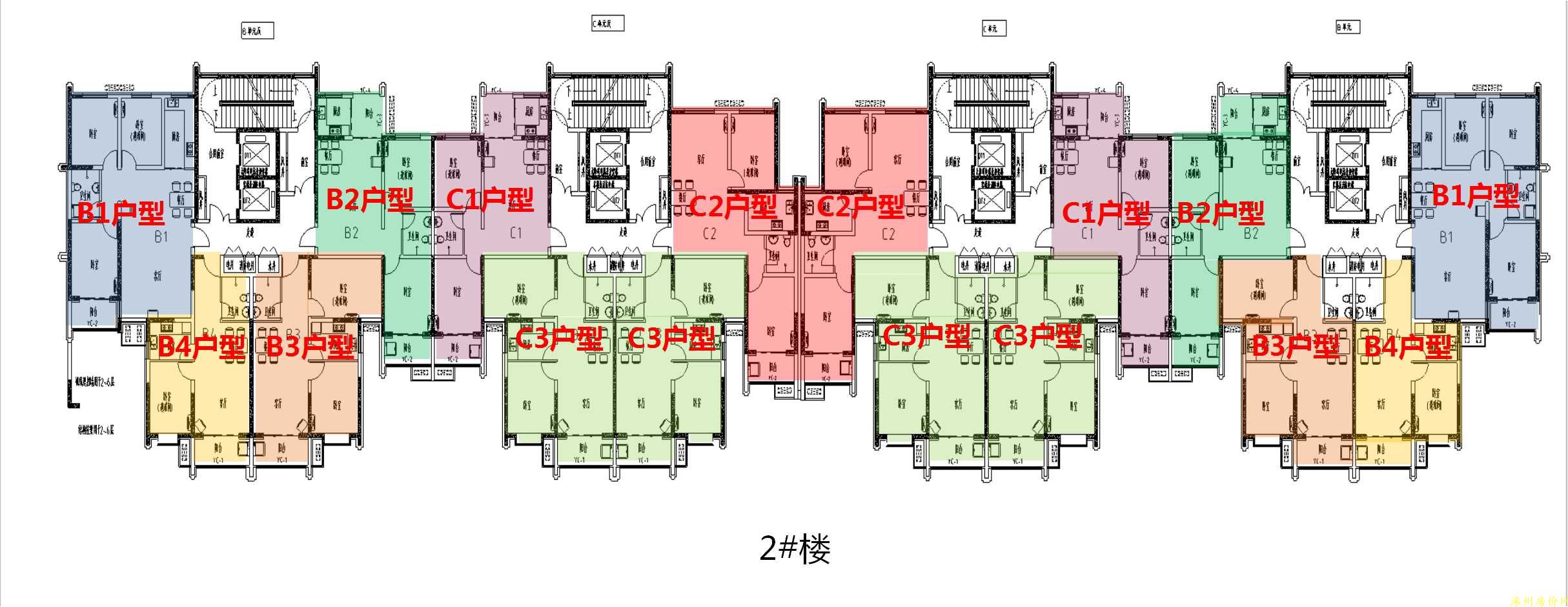 涿州金域中央平户型结构平面