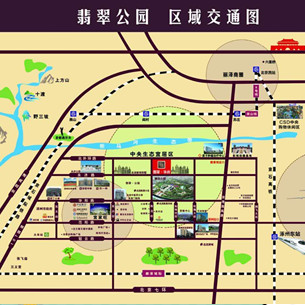 交通配套图分析涿州翡翠华府楼盘的房子怎么样看他的周边配套图