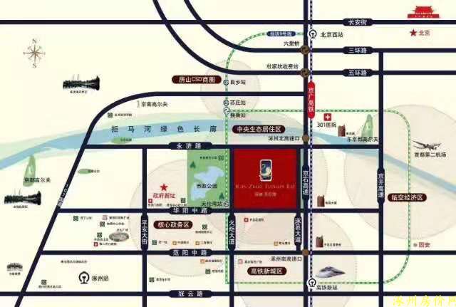 涿州观棠上境区域交通图